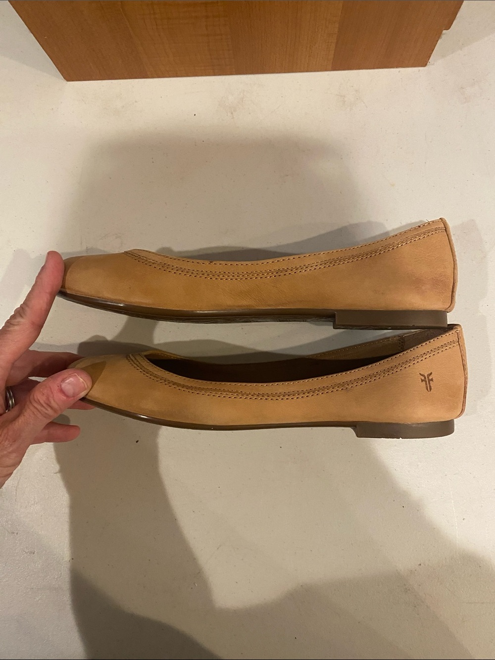 Frye Tan Leather Ballet Flats - Picture 12 of 13